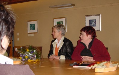 Elke Pratsch, Gleichstellungsbeauftragte des Landratsamtes Löbau-Zittau, und Martina Mehnert, Vorsitzende des FIO e.V.