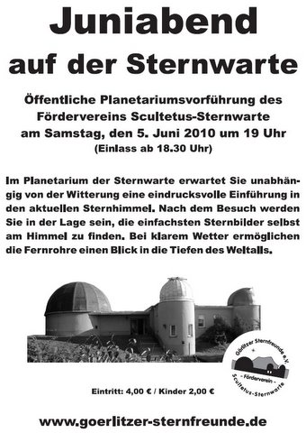 Bild zu Juniabend auf der Sternwarte