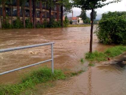 Bild zu Hochwasser in Zittau am 7. August 2010