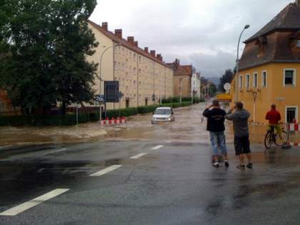 Bild zu Hochwasser in Zittau am 7. August 2010