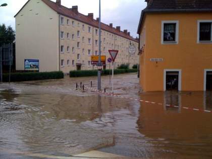 Bild zu Hochwasser in Zittau am 7. August 2010