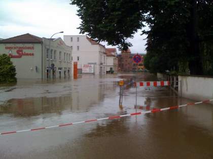 Bild zu Hochwasser in Zittau am 7. August 2010