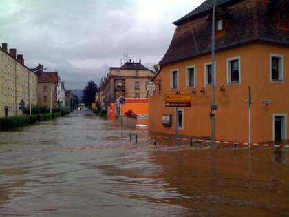 Bild zu Hochwasser in Zittau am 7. August 2010