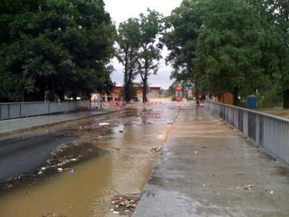 Bild zu Hochwasser in Zittau am 7. August 2010