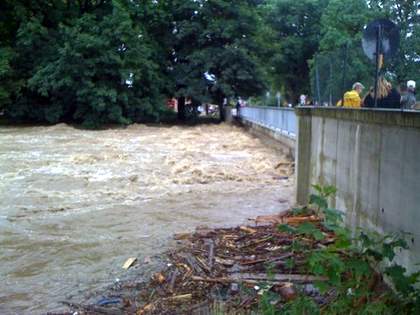 Bild zu Hochwasser in Zittau am 7. August 2010