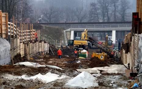 Erste Sprengung für Tunnel der Westtangente Erste Sprengung für Tunnel der Westtangente