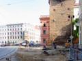 Demianiplatz im Plan, Berliner Strae mit Verzgerung
