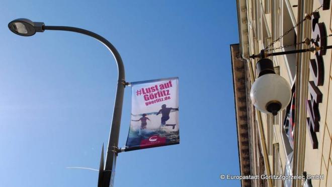 Bildtitel: Lust auf Görlitz: Neue Fahnen werben für Lebensqualität Bild zu Lust auf Görlitz: Neue Fahnen werben für Lebensqualität