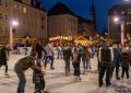 Mehr Eislufer auf dem Obermarkt Grlitz