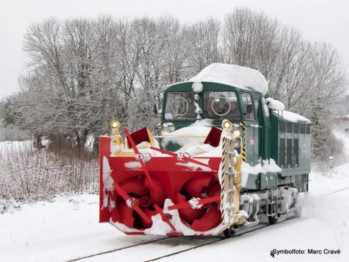 Bild zu Manver Schneeflocke bei der Bahn