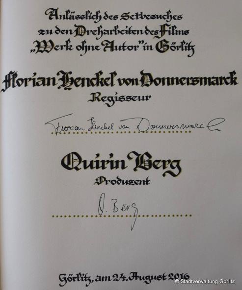 Bild zu Neu im  Goldenen Buch der Stadt Grlitz