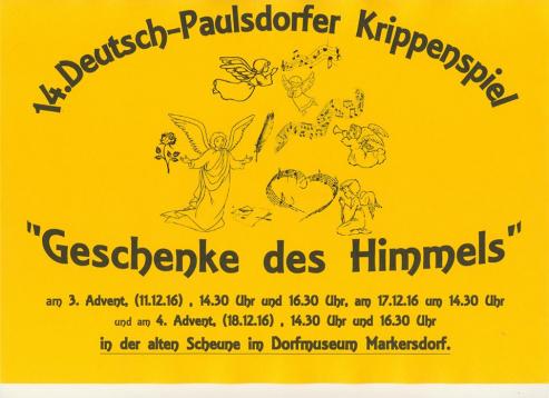 Bild zu Deutsch-Paulsdorfer Krippenspiel mit fnf Auffhrungen