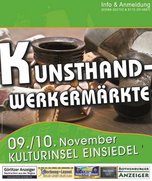 Bild zu Kunsthandwerkermarkt im KRNUM der Kulturinsel Einsiedel