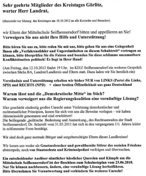 Bild zu Sollte die Mittelschule Seifhennersdorf Opfer einer Polit-Intrige werden?