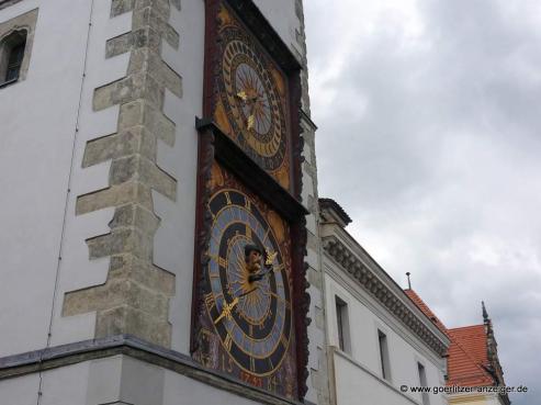 Bild zu Vollmond: die Mondphasenuhr am Grlitzer Rathaus