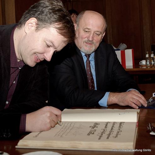 Bild zu Brckepreistrger Steffen Mller im Rathaus und im Kulturhistorischen Museum