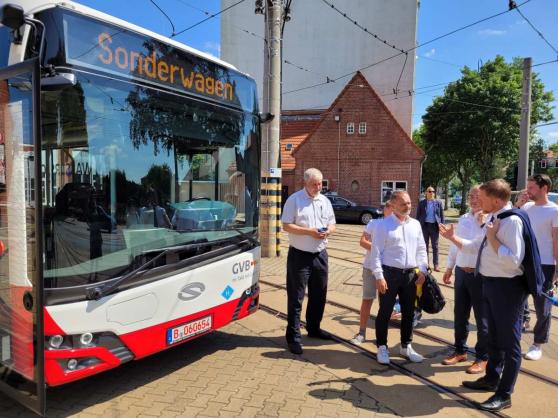 Bild zu Grlitz auf dem Weg zur PNV-Modellstadt: Testlauf fr Wasserstoffbus gestartet