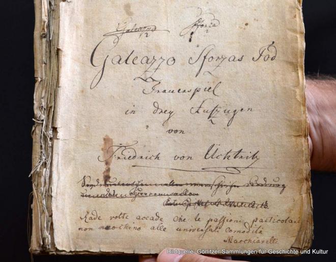 Bildtitel: Uechtritz-Manuskript von 1822 soll erhalten werden Bild zu Uechtritz-Manuskript von 1822 soll erhalten werden