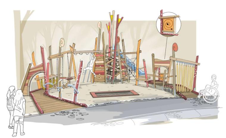 Bild zu Neuer inklusiver Spielplatz an der Parkeisenbahn entsteht